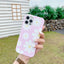 Coque de téléphone à fleurs lisses et mignonnes pour iPhone - Protection élégante