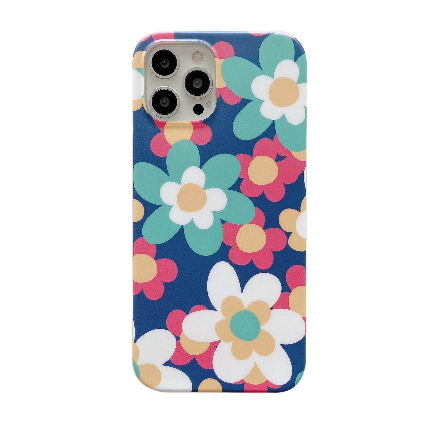 Coque de téléphone à fleurs lisses et mignonnes pour iPhone - Protection élégante