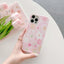 Coque de téléphone à fleurs lisses et mignonnes pour iPhone - Protection élégante