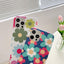 Coque de téléphone à fleurs lisses et mignonnes pour iPhone - Protection élégante