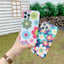 Coque de téléphone à fleurs lisses et mignonnes pour iPhone - Protection élégante