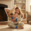 Snuggly Cat Hug Pillow — Soft and Inviting
