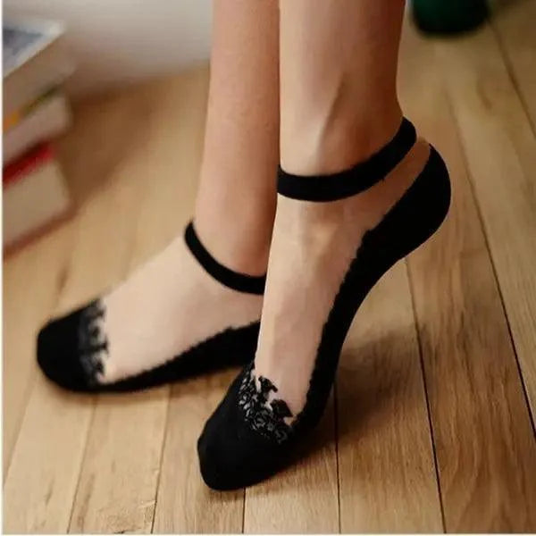 Elegant Sheer Footie Socks for Women - 1 Pair