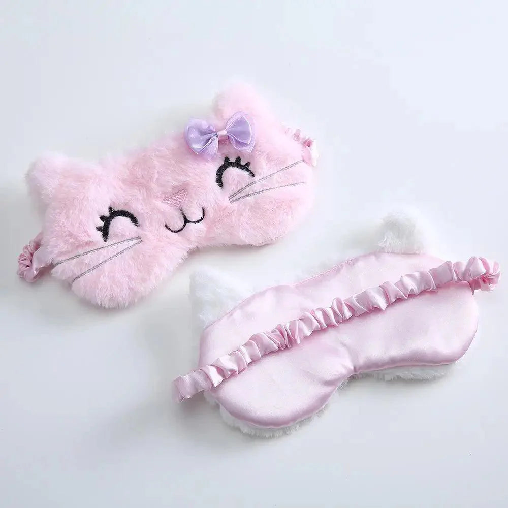 Adorable Cat Eye Sleep Mask - Lightweight & Comfortable Travel Blindfold - Korvel