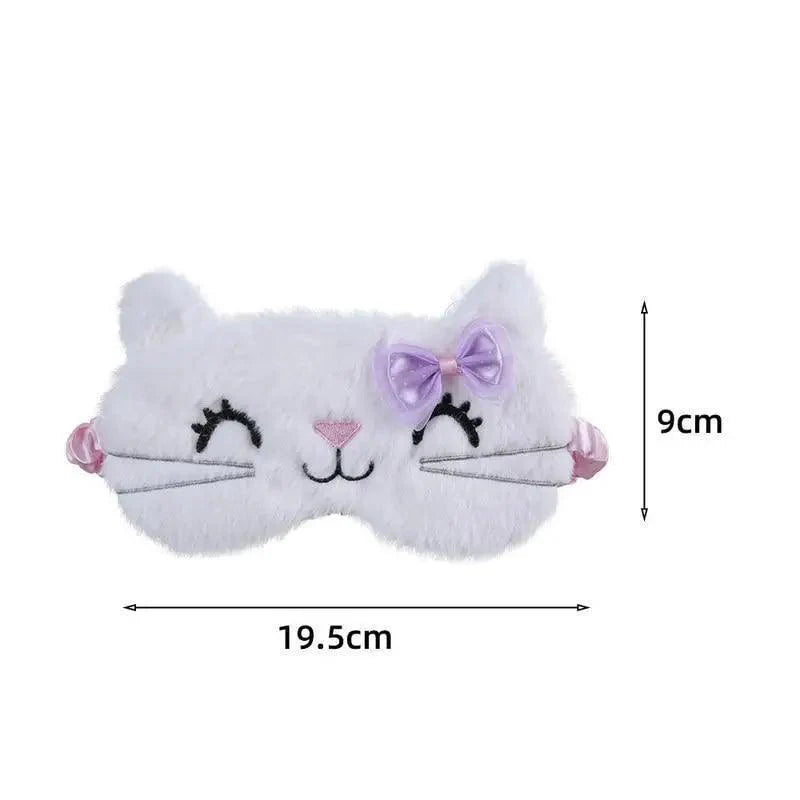 Adorable Cat Eye Sleep Mask - Lightweight & Comfortable Travel Blindfold - Korvel