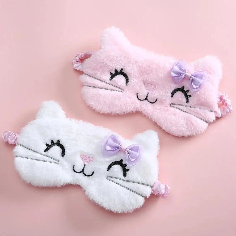 Adorable Cat Eye Sleep Mask - Lightweight & Comfortable Travel Blindfold - Korvel