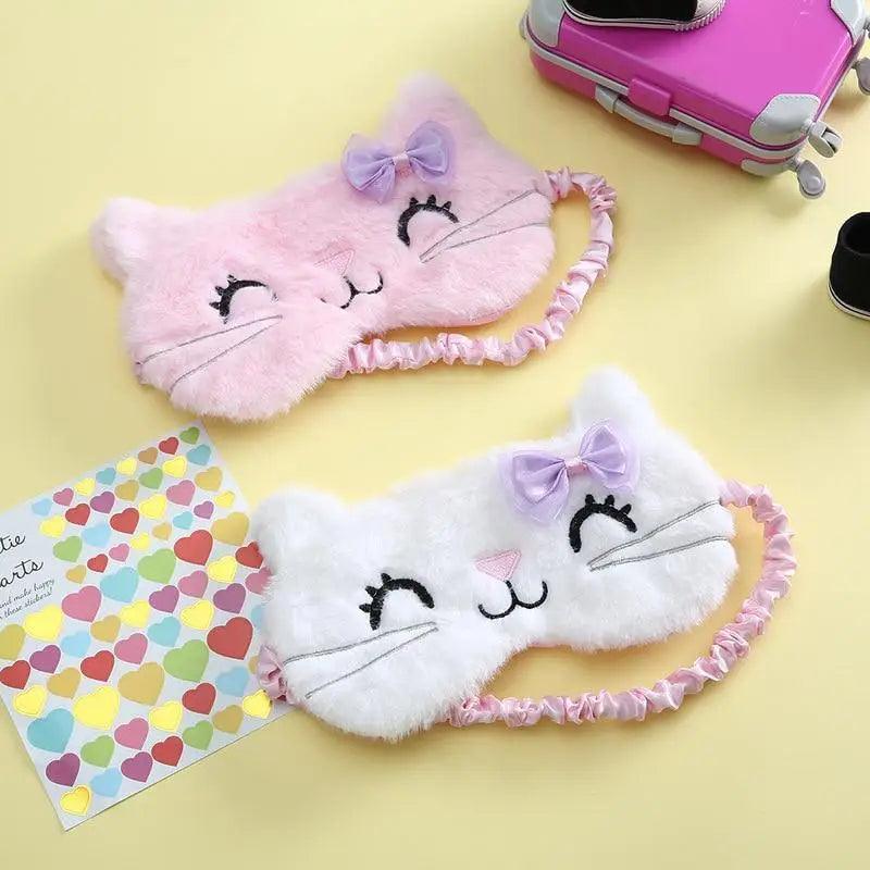 Adorable Cat Eye Sleep Mask - Lightweight & Comfortable Travel Blindfold - Korvel