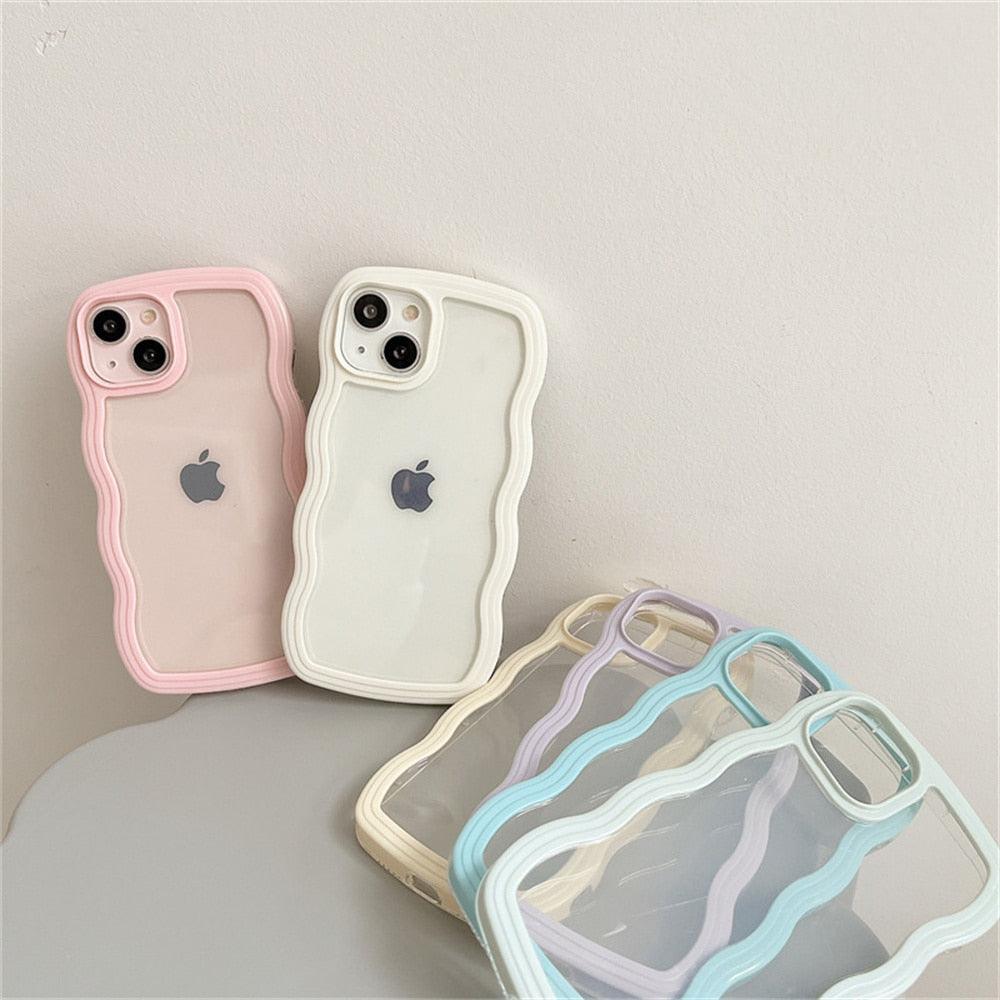 Stylish Transparent Wavy Phone Case for iPhone
