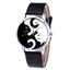 Montres Couple de Chats Mignons avec Bracelet en Cuir - Montres à Quartz Élégantes