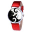 Montres Couple de Chats Mignons avec Bracelet en Cuir - Montres à Quartz Élégantes