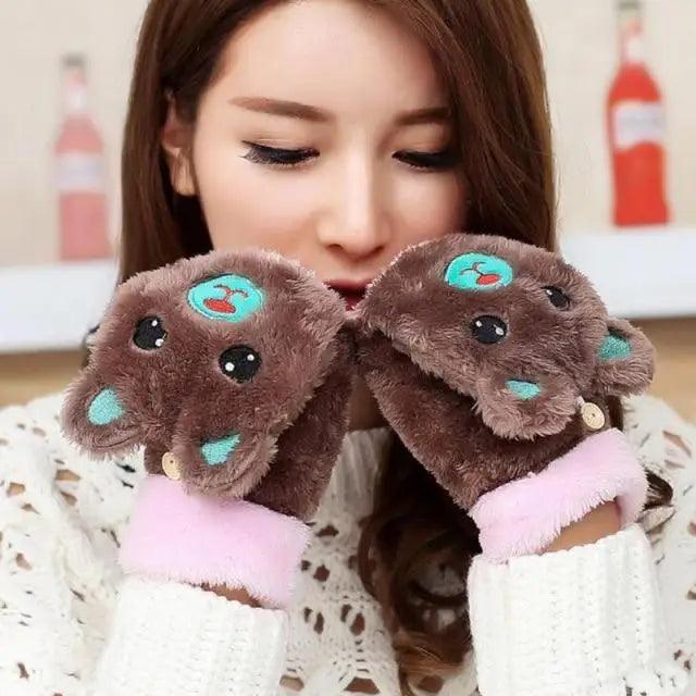 Guantes de Medio Dedo Elegantes para Mujeres - Cálidos y Cómodos