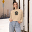 Sudadera Cortada Linda de Gato Bruja para Mujeres