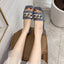 Sandalias de cadena de punta cuadrada para mujeres con estilo