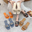 Sandalias de cadena de punta cuadrada para mujeres con estilo