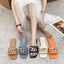 Sandalias de cadena de punta cuadrada para mujeres con estilo