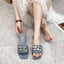 Sandalias de cadena de punta cuadrada para mujeres con estilo