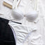 Elegant High Waist Solid Color Bikini Set for Women