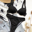 Elegant High Waist Solid Color Bikini Set for Women