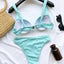 Elegant High Waist Solid Color Bikini Set for Women