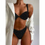 Elegant High Waist Solid Color Bikini Set for Women