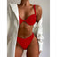 Elegant High Waist Solid Color Bikini Set for Women
