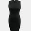Cutout Mock Neck Sleeveless Dress