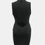 Cutout Mock Neck Sleeveless Dress