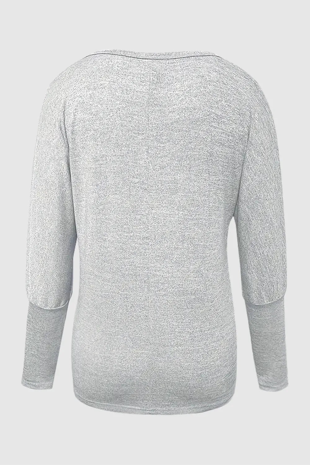 Cutout Round Neck Long Sleeve T-Shirt - Korvel