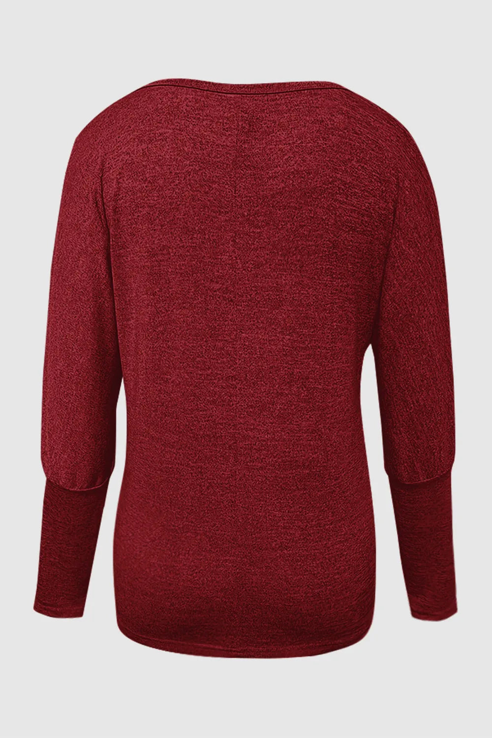 Cutout Round Neck Long Sleeve T-Shirt - Korvel