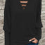 Cutout Round Neck Long Sleeve T-Shirt - Korvel