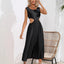 Cutout Ruched Round Neck Tank Dress - Korvel
