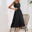 Cutout Ruched Round Neck Tank Dress - Korvel