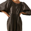 Cutout Textured Long Sleeve Mini Dress - Korvel