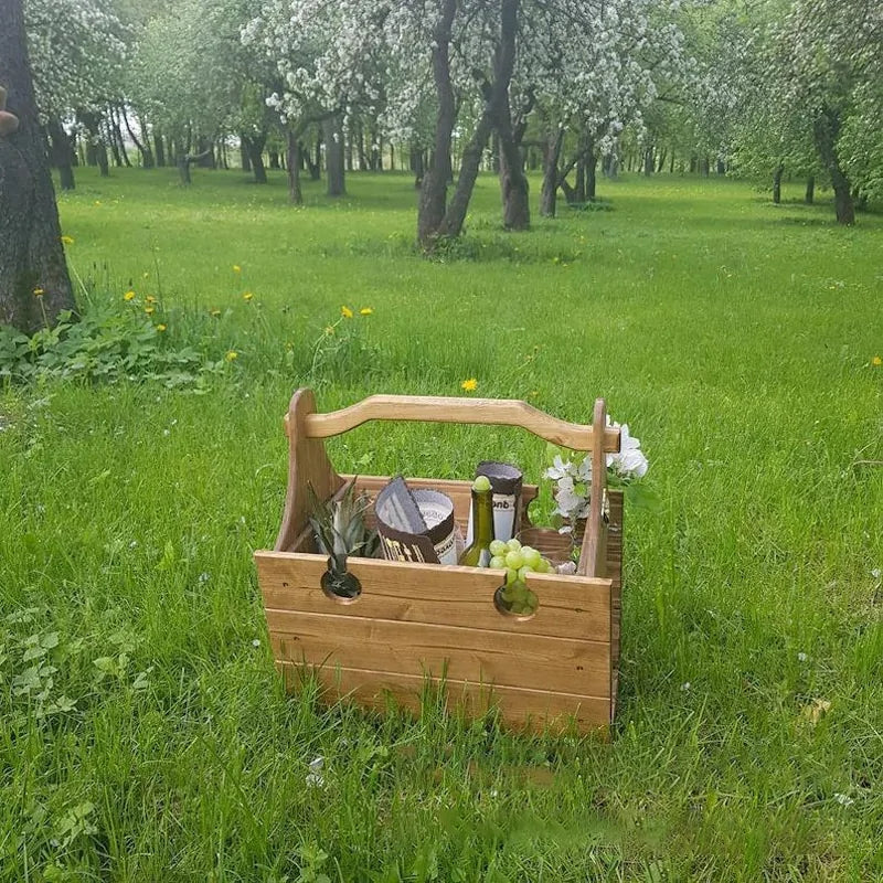 Folding Picnic Basket and Table