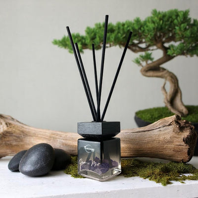 Cypress Mist Crystal-Infused Reed Oil Diffuser - 100ml - Korvel