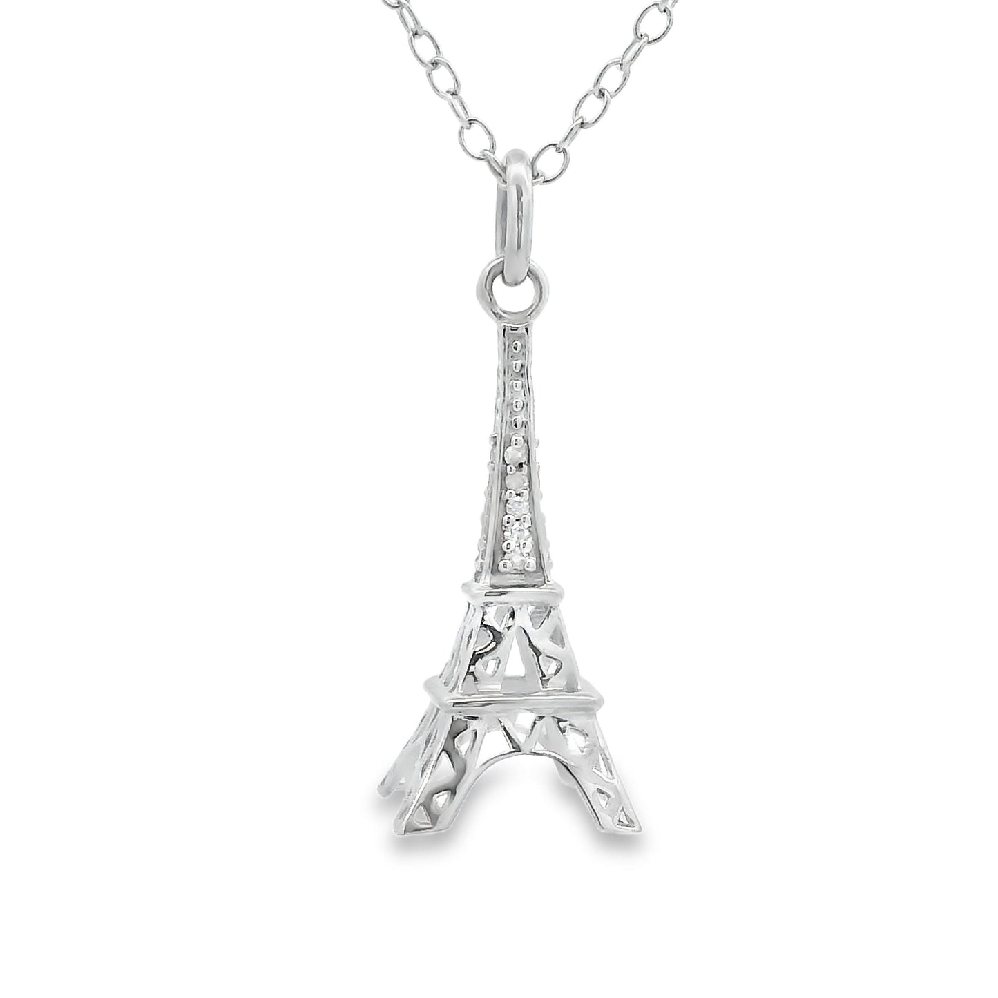 Colgante de Moda de Diamante Genuino en Plata Esterlina