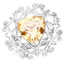 Anillo de Compromiso de Plata Esterlina con Citrino de 5.71 Quilates