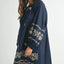 Embroidered Long Sleeve Peasant Mini Dress for Women