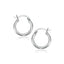 10k White Gold Polished Hoop Earrings - 15 mm
