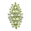 Anillo de Compromiso de Peridoto Genuino de 8.89 Quilates en Plata Esterlina .925