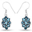Pendientes de plata esterlina con topacio azul de Londres de 4.32 quilates
