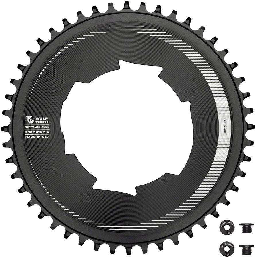 Chaîne de plateau Wolf Tooth Aero 107 BCD - 48t pour SRAM Eagle Flattop