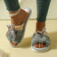 Nouvelles chaussons en peluche avec nœud pour un confort intérieur