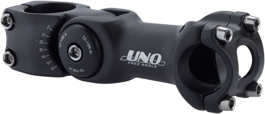 Kalloy 820 Adjustable Bicycle Stem - 110mm, 25.4mm Clamp, Aluminum, Black