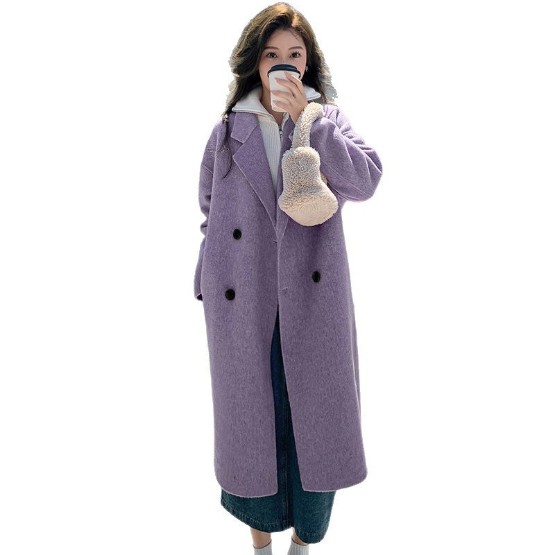 Manteau en laine double face élégant pour femmes