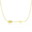 Collier en chaîne en or jaune 14 carats avec pendentif flèche horizontal
