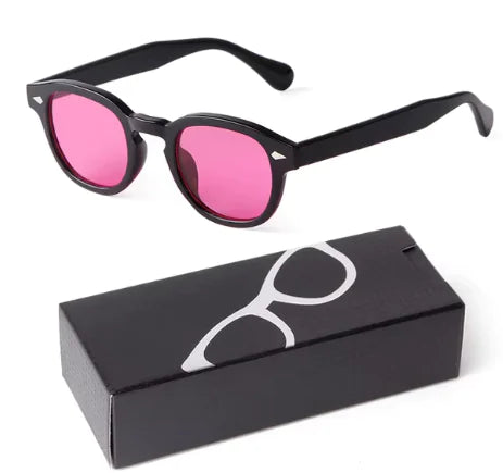 Gafas de sol redondas pequeñas en azul degradado para una protección con estilo