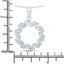 Pendentif en aigue-marine et topaze blanche de 1,10 carat en argent sterling
