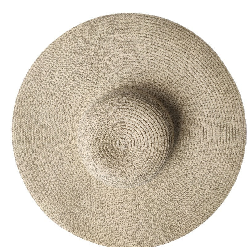 Light Board 14CM Big Brim Straw Hat for Women