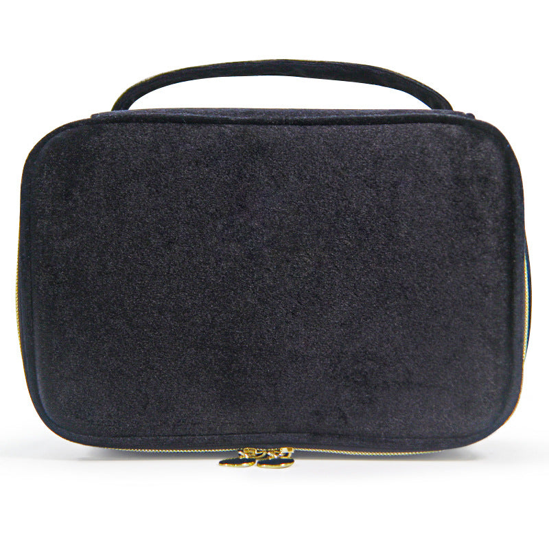 Sac à maquillage en flanelle - Portable et spacieux